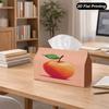 1pc Modern Minimalist Peach Tissue Box Holder - Compact Suitable for Home &, Durable Polyester Fiber Storage with Tissue Paper Dispenser, Living Room,