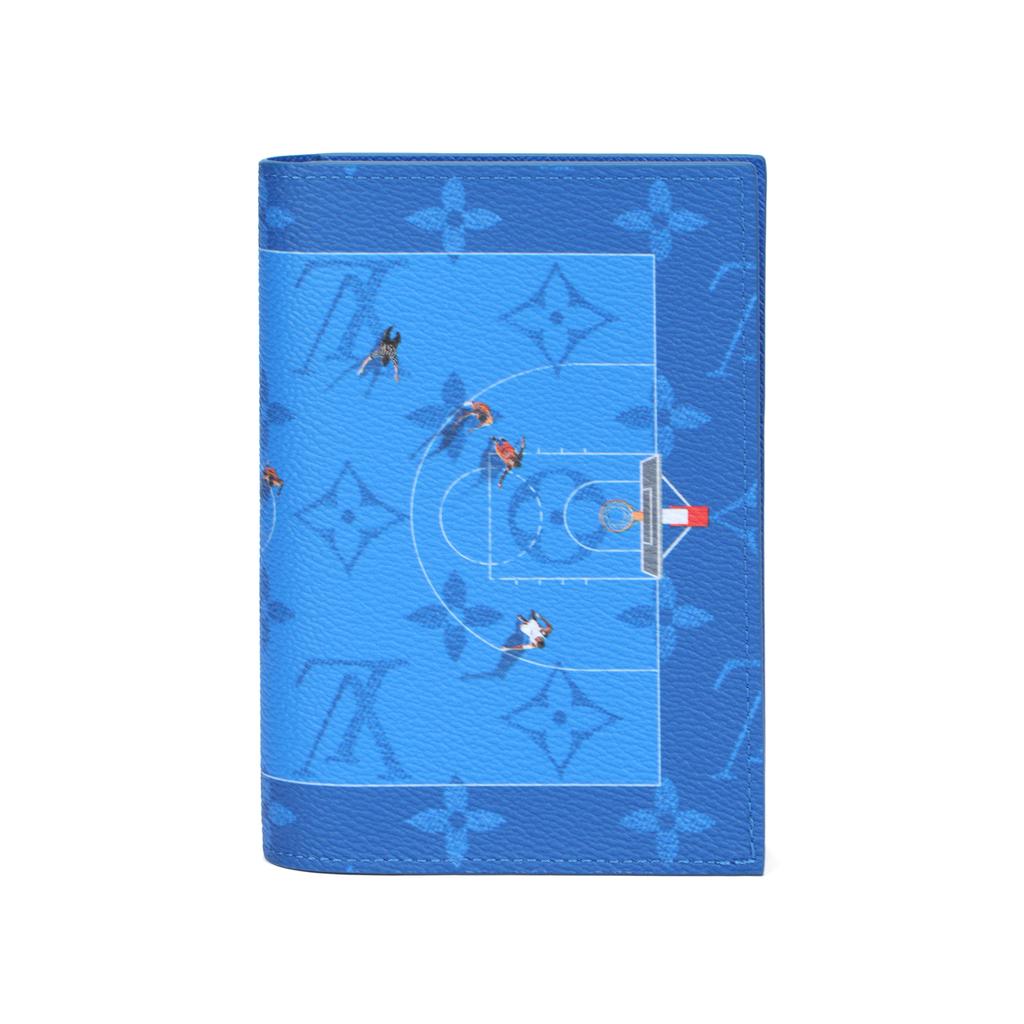 Louis Vuitton Copri passaporto Blu Pallacanestro Tela Monogramma Portafogli Uomo M26795