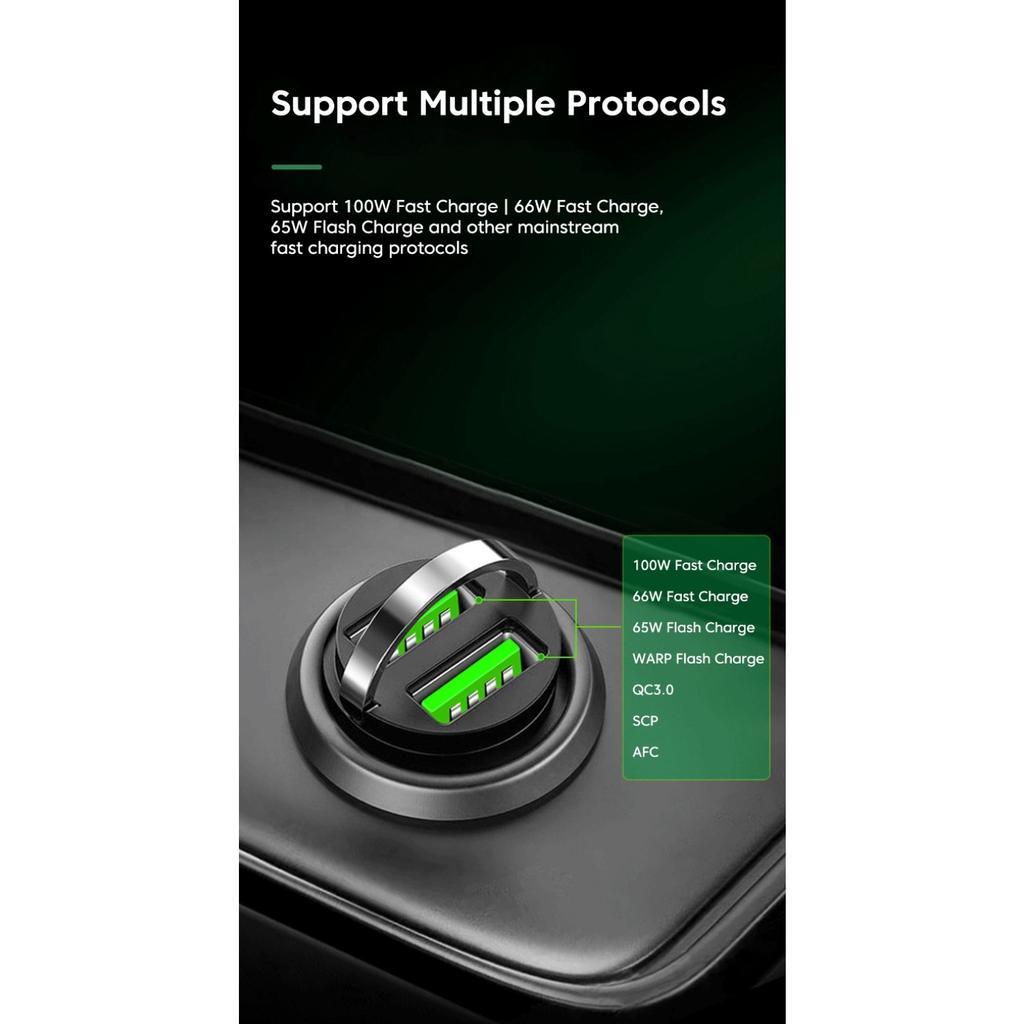 PD 200W USB Car Charger Fast Charging Auto Mobile Phone Adapter QC 3.0