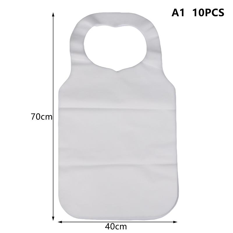Jednorázové nepromokavé zástěry balení, 10/20 ks Vodotěsné netkané bryndáčky pro dospělé na vaření a úklid