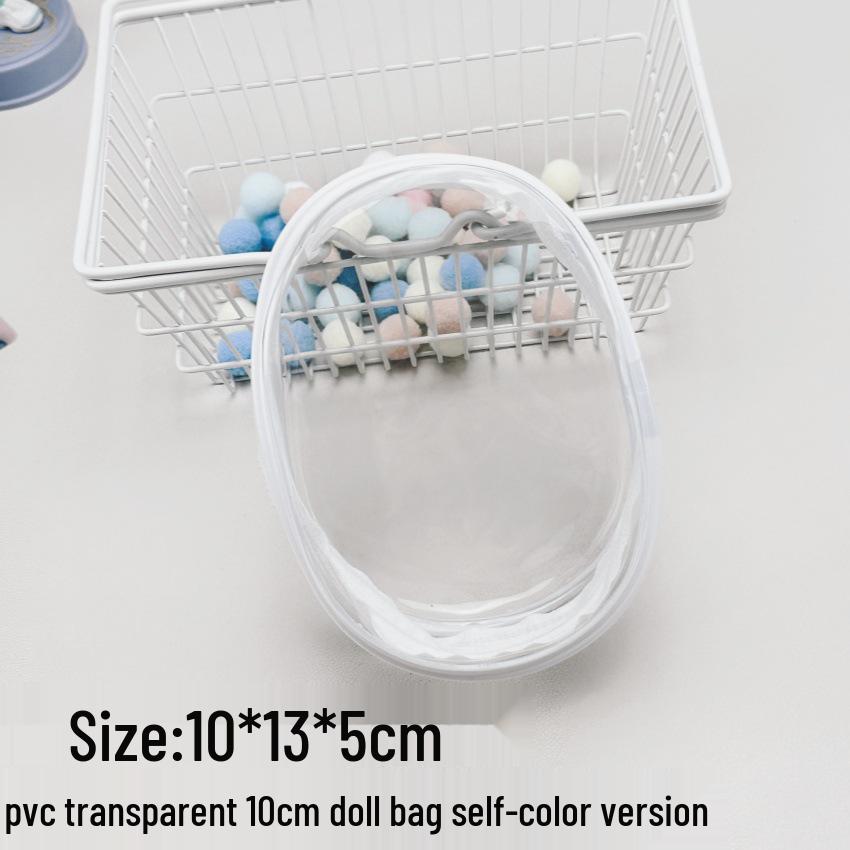 

Прозрачный ПВХ пакет для хранения и демонстрации 10 см для хлопковых кукол и мягких игрушек Bag + Keychain