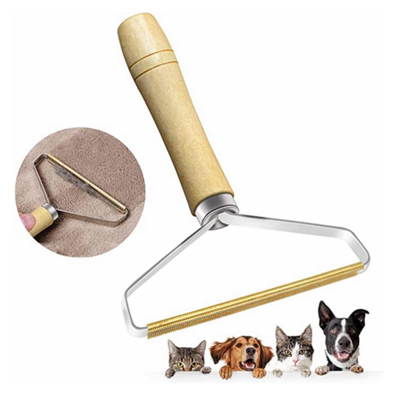 1Pcs Portable Lint Remover, Pet Hair Cleaner, Carpet Scraper, Reusable Manual Double Sided Lint Razor Tool