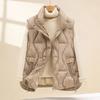 Autumn and winter new vest women's loose stand-up collar thickened down cotton jacket vest cotton vest trendy