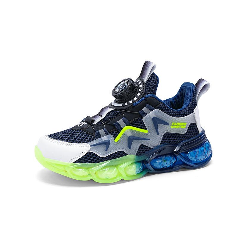 Boys' Lightweight Breathable Korean Style Rotating Button Sports Shoes for Spring