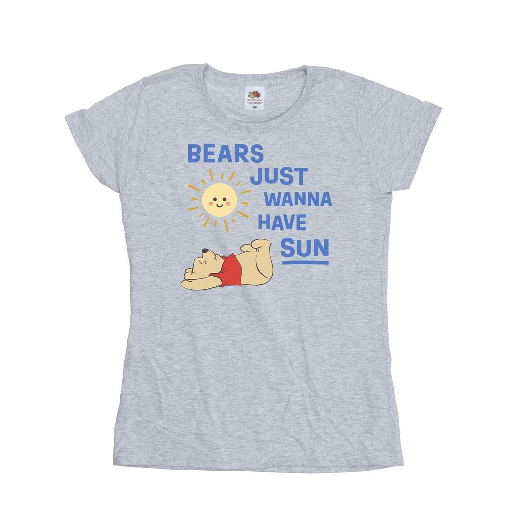 Disney Womens/Ladies Winnie The Pooh Bears Just Wanna Have Sun Cotton T-Shirt