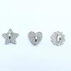 2Pcs Rhinestone Metal DIY Phone Case Accessories Adhesive Pendant Star Love Flower Base Pendant Universal Shining Hook