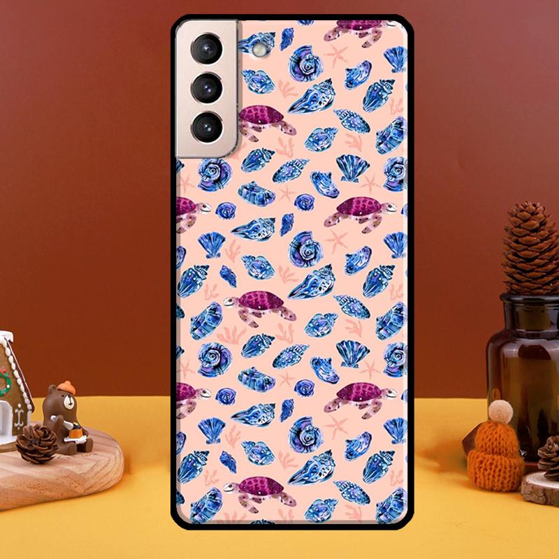Niedliche Schildkröten bemalte Handyhülle für Samsung Galaxy S21 S22 Ultra Note 20 S8 S9 S10 Note 10 Plus S20 FE Fundas