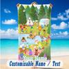 Beach Towel Custom Name Text, Quick Dry Large Towel For Beach HomeAnimal Crossing