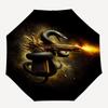 1pc Golden Serpent Gun Artwork Umbrella with Plastic Handle, Suitable for All Seasons Outdoor PT414