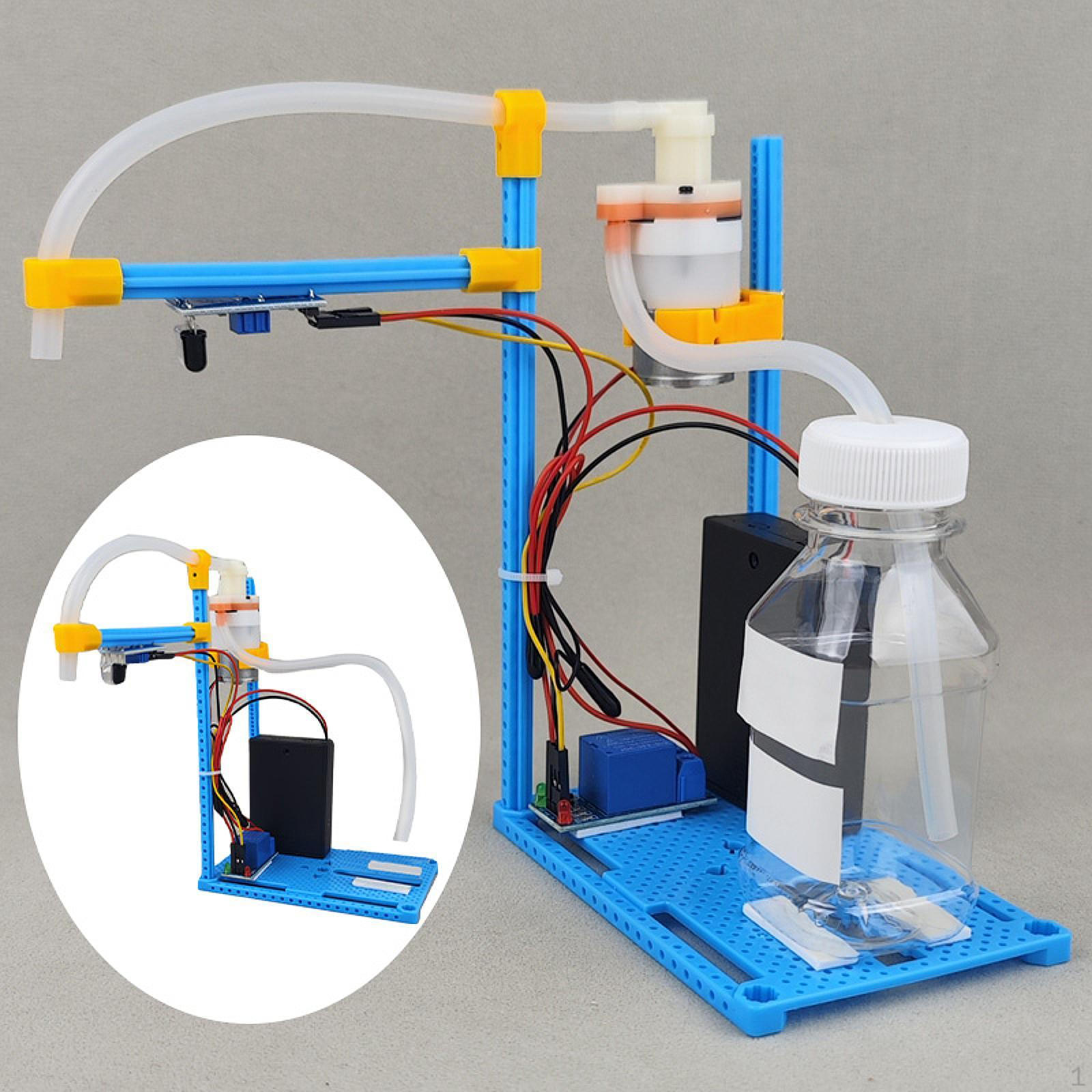 

Бесконтактный дозатор жидкого мыла Материал 3D Пазл Сборка Собранный Детский Индукционный принцип Наука