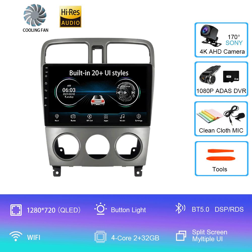 Android 14 For Subaru Forester Spoiler 2004 2005 2006 2007 2008 Radio Multimedia Video Player Navigation GPS WIFI BT DSP Stereo