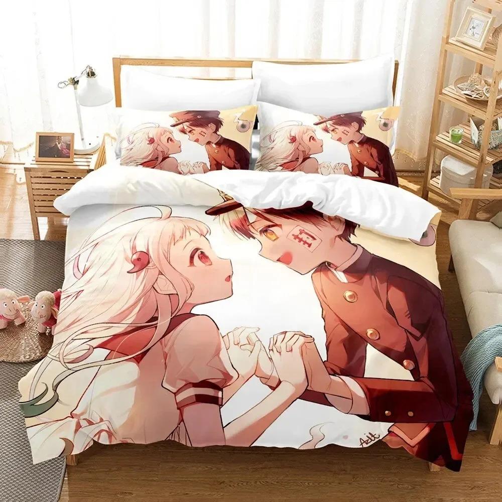 Comforter Fashion 3D Printing Anime Toilet-Bound Hanako-Kun Bedding Set S Comforter Bedding Double Size Adults Kids Gift