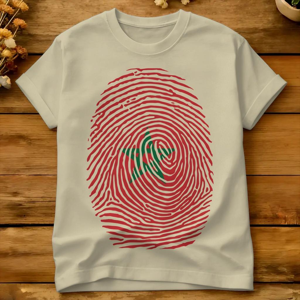 Unisexs Tshirt Morocco Flag On A Stylish T Shirts Fashion Summer Tee Shirt Vintage 100 Cotton Clothing Gift