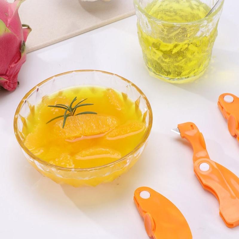 Pack of 4 Peeler Set Multifunctional Orange Skin Remover Fruit Opener Orange Peeler Fruit Peeler Suitable for Kitchen