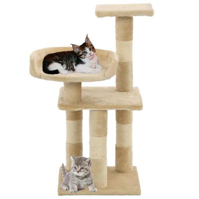 Cat Scratching Post with Sisal Scratching Posts 65 Cm Beige