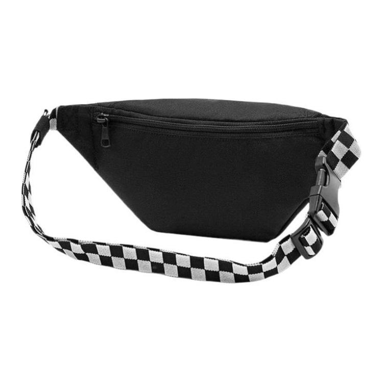 Vans Checkerboard Strap Sports Casual Nylon Shoulder Crossbody Waist Bag Unisex Bags Black VN0A5I1GJ0Z