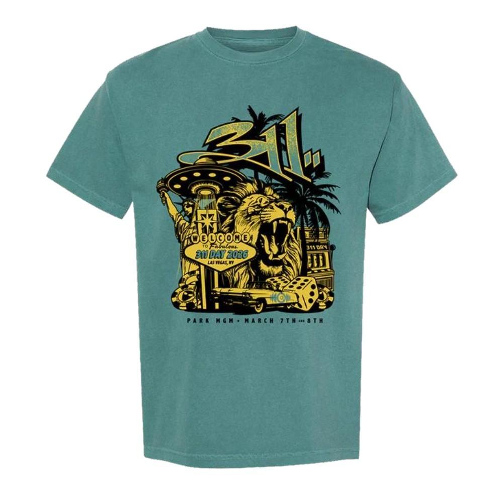 311 Rock Band Las Vegas Spring Tour 2026 March 7 8 Graphic Tshirt Unisex T-Shirt XL
