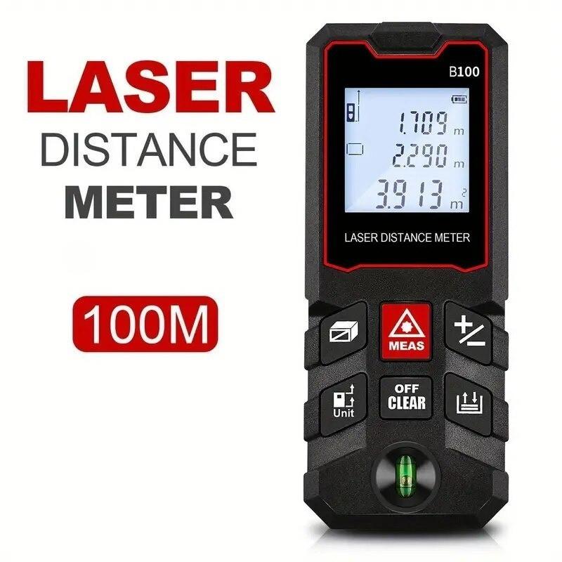 80M 100M Electronic Ruler Portable Laser Distance Meter Rangefinder Tape Range Finder Build Measure Device