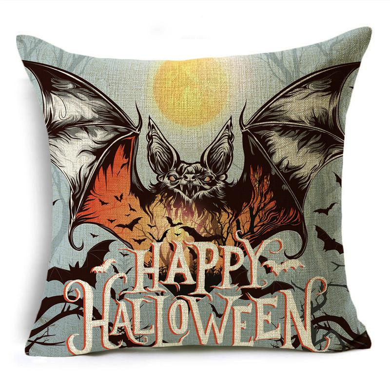 Halloween Pillow Cover Dark Moon Night Festive Atmosphere Sofa Decoration Waist Pillow Cushion Cover 40*40cm/45*45cm/50*50cm
