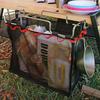 Portable Storage Grid Picnic Table Stand For Outdoor Camping Barbecue Kit Kitchen Shelf Storage Net Bag