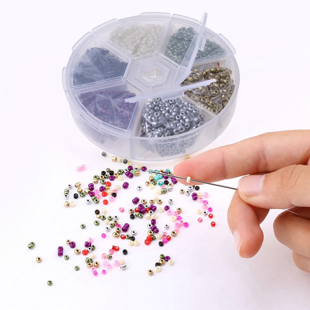 Lot 7000pcs Opaque Glass See-d Beads 2mm Loose Bead DIY Craft Jewelry With Case Lot 7000pcs Opaque Glass See-d Beads 2mm Loose Bead DIY Craft Jewelry With Case