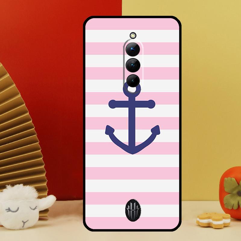Stripes Anchor Boat Ship Case For Nubia Red Magic 10 9 8 Pro Plus 6 7 6S 7S Pro 5G 6R RedMagic 8S 9S Pro Plus Cover