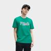 Fila Heritage SS24 Cool And Dry Basic Casual Knit Crew Neck Short Sleeve T-Shirt Men Tops Wanzong-Green F11M428125FGN