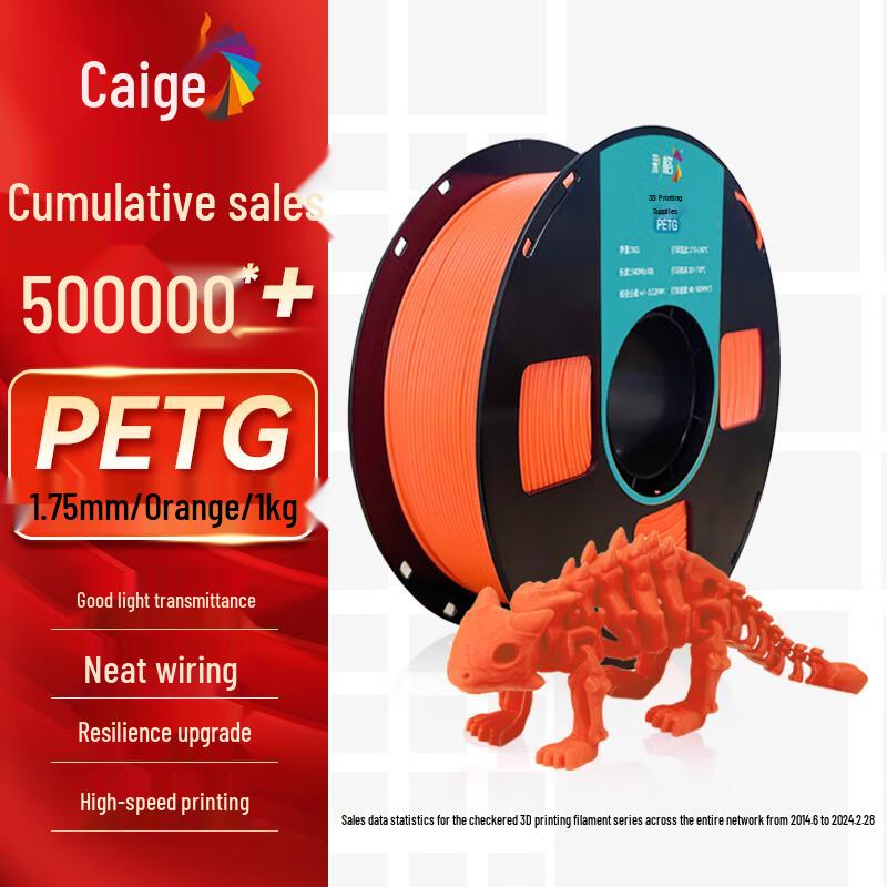 CaiGE 1.75mm PETG 3D Printer Filament CN Plug (adapter Included)