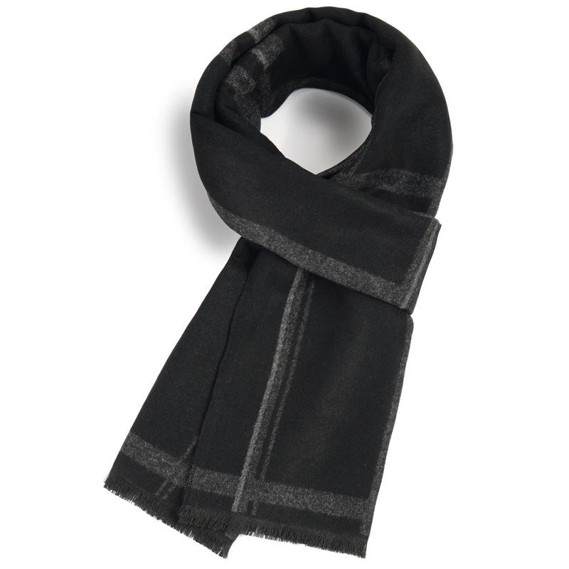 Men'S Scarves Men'S Winter Warmth Plaid Long Imitation Cashmere Men'S Scarves Custom