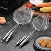 Stainless Steel Deep Skimmer with Wire Mesh Heavy-Duty Slotted Spoon for Frying Dumplings Noodles Rust-Proof Dishwasher Safe Essential Kitchen Tool