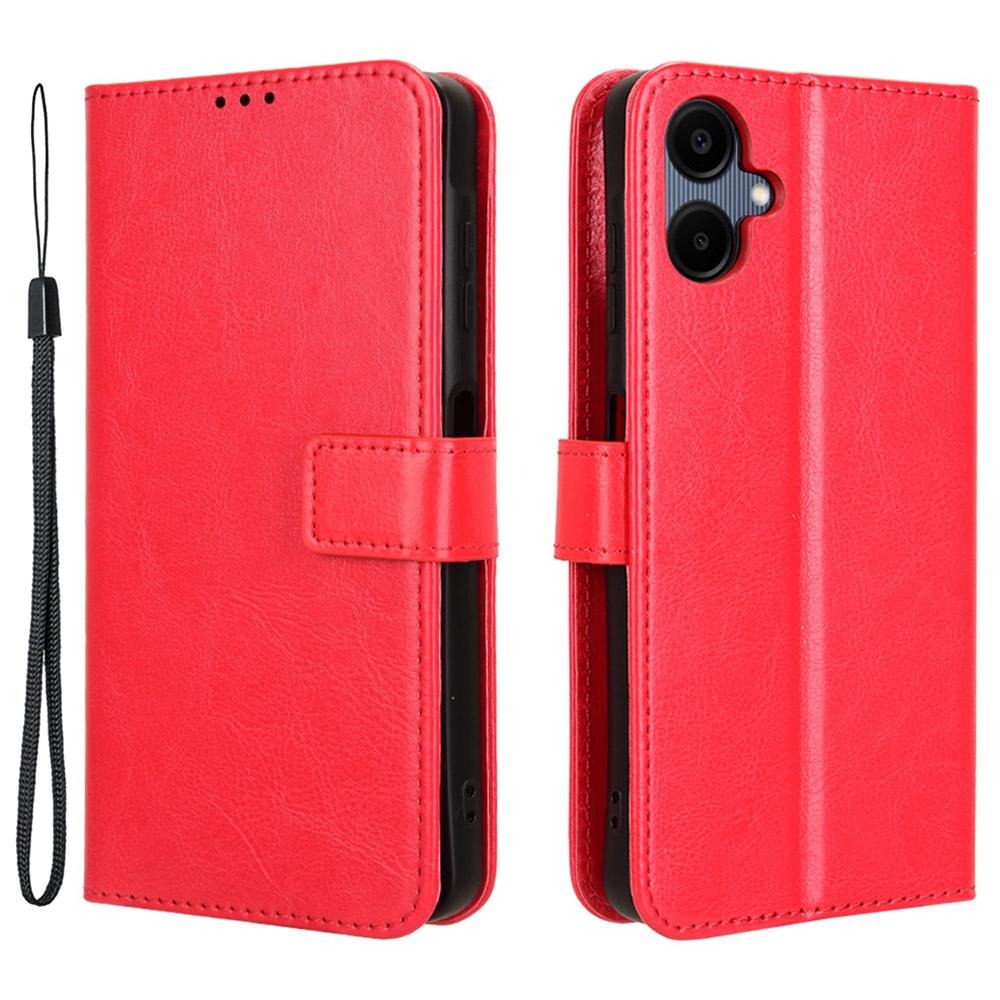 For Samsung Galaxy A06 4G/A06 5G Case Crazy Horse Texture PU Leather Phone Wallet Cover