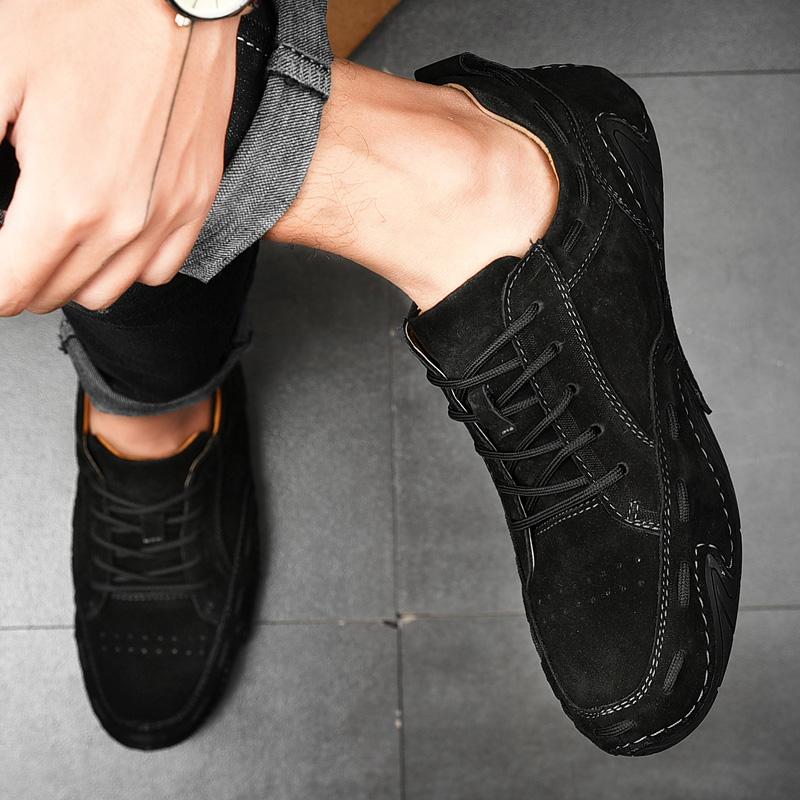 38-48 Herrenstiefel Weich und Bequem Britische Mode Lässige Herren Handgefertigte Nähte Um Lässige Stiefel Zu Helfen