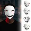 Maschera Divertente per Mascherata, Maschera di Halloween, Viso Bianco in Plastica Completa, Dettagliato Contorno Facciale per Cosplay, Costume per Festa, Danza di Gala, Ruolo Adulto