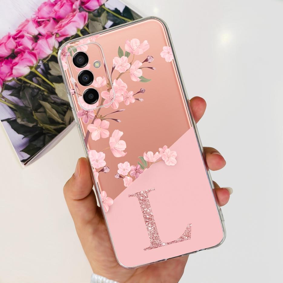 Pro Samsung Galaxy M13 4G Pouzdro SM-M135F Stylový Kryt s Písmeny Měkké Silikonové Pouzdro na Telefon Pro Samsung M13 M 23 Galaxy M23 Měkké Tašky
