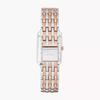Reloj de mujer con indicador de fecha, movimiento de cuarzo, esfera rectangular, elegante y con estilo, correa de acero inoxidable, reloj de pulsera de negocios ES5222