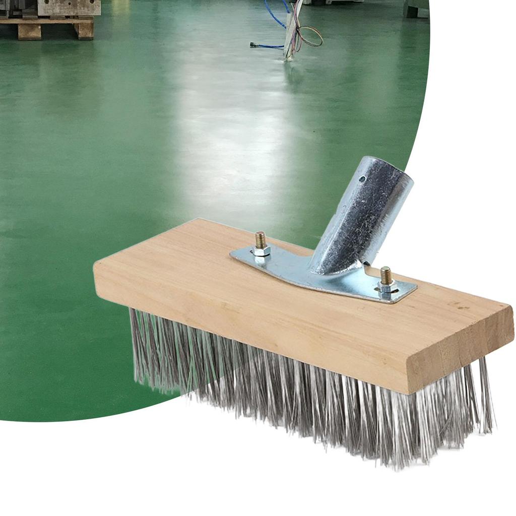 Wire Brush Concrete Brush Rust Removal Scrubbing Pool Garage Patio Kitchen Handle Wire Brush