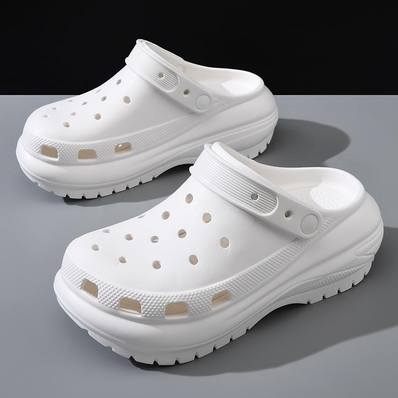 New fashion hole shoes women's platform outdoor wear EVA cool slippers men