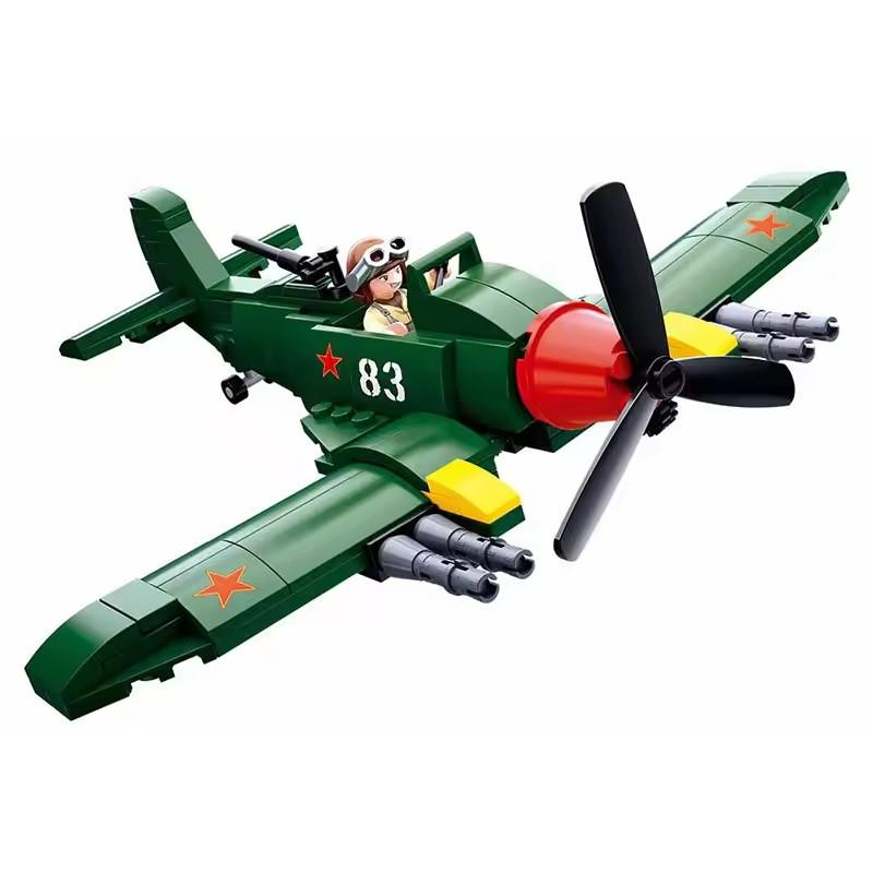 170 pz Sluban 0683 WW Il Militare Attacco Aereo Modello Building Block Giocattoli Per Bambini Fai Da Te Mattoni Giocattolo Regalo