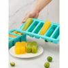 Flexible Silicone Ice Cube Mold with Lid for Freezing and Food Preservation in Refrigerator Storage