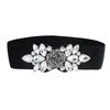 Rose Flower Women Waistband Wide Rhinestone Waist Belt Casual Elastic Cummerbunds  Jacket