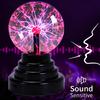 3 Inch Magic Plasma Ball Lamp LED Atmosphere Night Light Touch and Sound Sensitive Glass Plasma Light Bedroom Decor Kids Gift