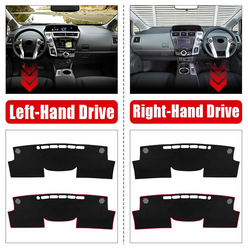 Covoraș de bord auto anti-lumină Husă instrumente Covoare Pentru Toyota Prius V Alpha Daihatsu Mebius 2012-2016 2017 2018 2019 ZVW40