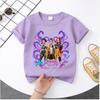 2026 Hot Movie Soft Polyester Baby Girls T Shirt Children's Clothing KPop Demon Hunters Fans Gifts Kids Clothes Fashion Casual Tops