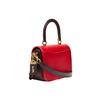 New COACH Rogue Leather Trunk Bag, Small Square Bag, Crossbody Bag, Handbag Small Women's Red/Brown C6341-B4TFN