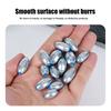 20Pcs Alloy Hollow Olive Fishing Sinkers3/ 4/6/8/10/12/15G Wax Coating Fishing Weight Steel Fishing Weights Accessories