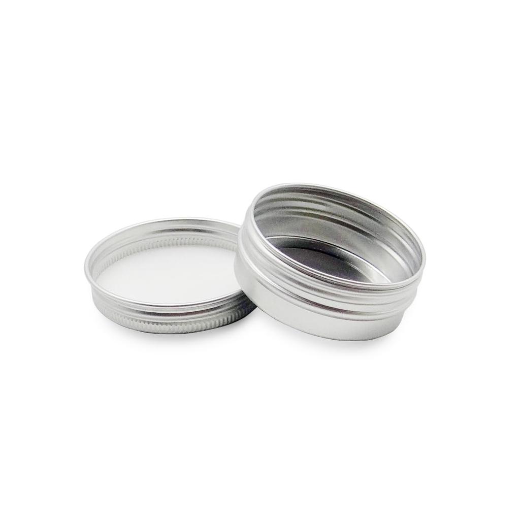 Wopanxye 15ml Silver Aluminum Refillable Cream 15g Cream Cosmetic Small Ointment Aluminum Aluminum Jar Cream Cosmetic Storage for Travel and Small Lip
