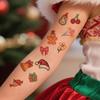 Crayon-Style Christmas Cartoon Tattoo Sticker Waterproof And Long-Lasting Women'S Arm Childlike Simulation Tattoo