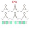 6pcs Double Prong Coat Hooks Wall Mounted Brushed Stainless Steel Hooks For Towel Hat Key Bag Bathroom Kitchen Bedroom