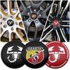 4pcs 56mm Wheel Center Hub Cap Emblem Badge Stickers Car Stying for  Abarth 124 500 Grande Punto Spider 500C 595C 695C Evo