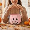 Portable Halloween Pumpkin Bucket Lace Bow Bow Candy Bag Cute Trick Or Treat Bags  Cosplay Dress-up